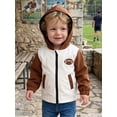thumbnail image 3 of Loicainy Baby Toddler Boy Hoodies Outerwear 6 12 18 24 Months 2T 3T 4T Long Sleeve Football Embroidery Windbreaker Jackets, 3 of 9