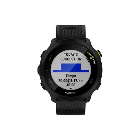 Garmin Forerunner 55, GPS Running Watch with Daily Suggested Workouts, Up to 2 weeks of Battery Life, Black