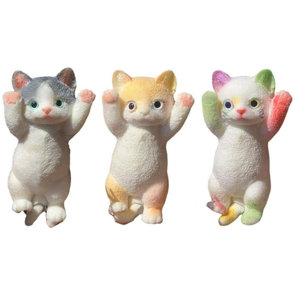 Chubby Cat Squishies Toys,4 x 8 inch Handmade Cat Squeeze Toys,Cute Soft Cat Squishies Stress Balls Toys Fidget Toys,Stress Relief Sensory Toys Gifts for Christmas and Birthday R9L1