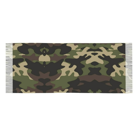 Women Camouflage Print Pattern Scarf Large Shawls For Travel Office