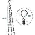 thumbnail image 5 of Cadena suspendida de 8 piezas con clip, percha de metal de 40 cm para colgar cadena de suspensión de plantas de 3 patas para platos de flores pesebres para linternas pájaros (negro), 5 of 5