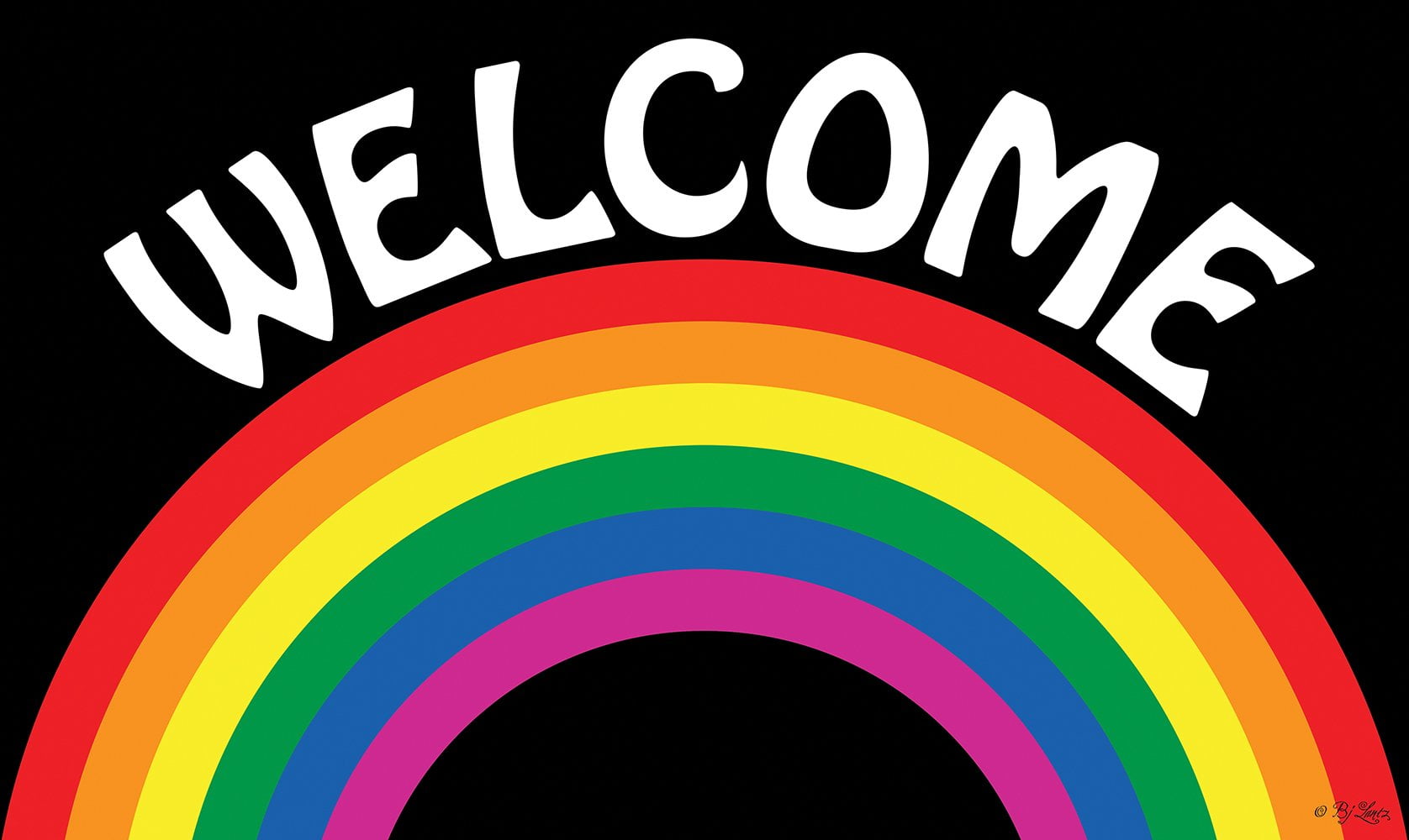 Toland Home Garden Welcome Rainbow Pride Door Mat 18x30 Inch Doormat