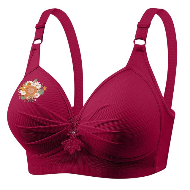 Women's Printed Plus Size Daily Bra Underwear Without Underwire