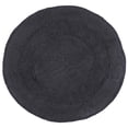 thumbnail image 3 of Home Weavers Double Ruffle Collection 100% Cotton Tufted Round Shape Bathroom Rug, Soft and Absorbent Bath Rugs, Non-Slip Bath Rug, Machine Wash Dry Bath Mats for Bathroom Floor- 28" Round, Gray, 3 of 9