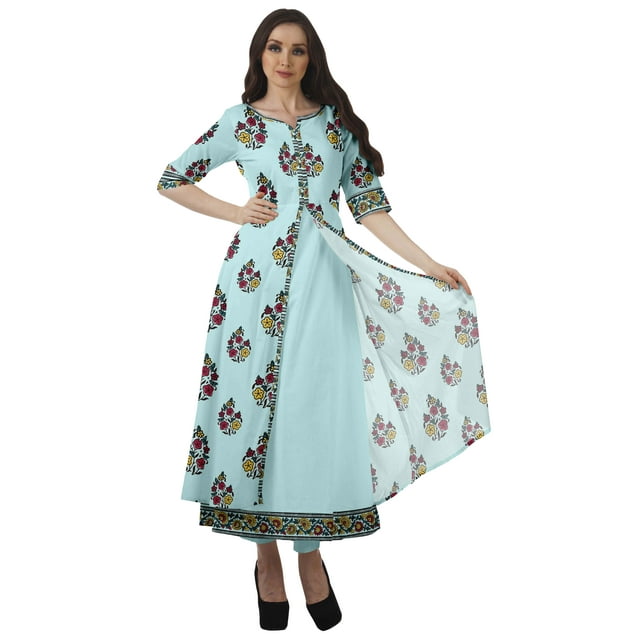 Moomaya Ensemble Kurta de Fête Indienne de Designer Ensemble Ethnique Robe Tunique Pantalon pour Femmes - TP