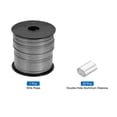 thumbnail image 3 of 262Ft Wire Rope 304 Stainless Steel Cable 1/12" Vinyl Coated with 20pcs Aluminum Sleeves Clear, 3 of 7