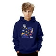 thumbnail image 4 of Fiaer Planet Printed Day of School 6 7 Long Sleeve Hoodies Six Seven Hooded Sweatshirt Casual Soft Crew Neck Basic Tops,Size 1-12 Years Navy 100, 4 of 5