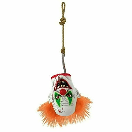 Creepy Carnival Circus Haunted House Halloween Party Decoration Clown Head Prop