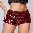 thumbnail image 5 of Angala Elegant Festival Mini Shorts For Casual Partywear Shorts With Glimmering Sequins And Flirty Low Rise Fit Soft Stylish Women's Casual Pants, 5 of 8
