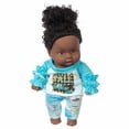 thumbnail image 4 of Toy HUOGUO, pelo rizado, negro, africano, negro, negro, para bebé, 30 cm, 4 of 5