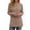 Coffee, variant on OALUXE Long Sleeve Shirts for Women Dressy Casual Tunic Tops Crewneck Side Split Lightweight Pullover Sweaters