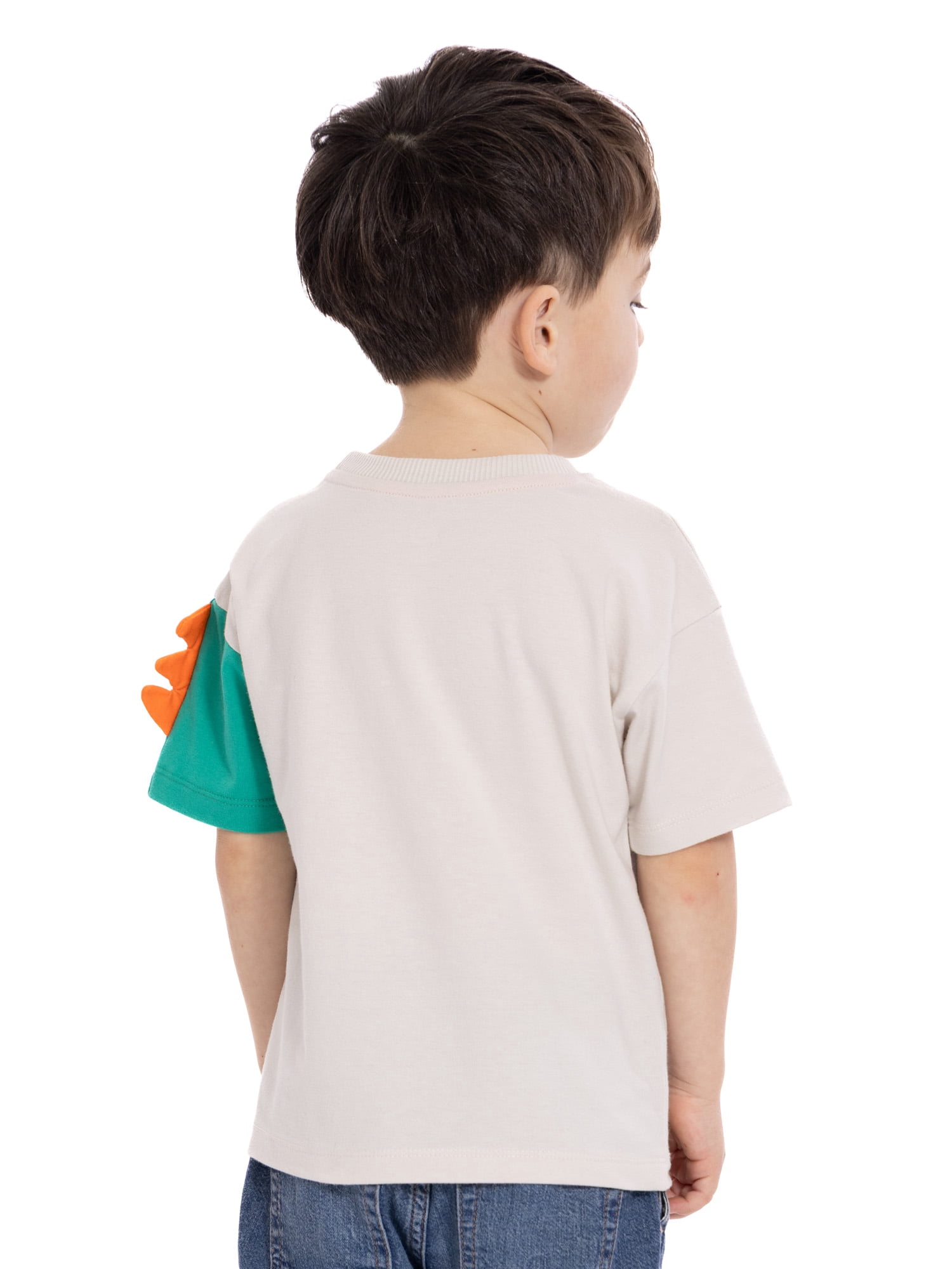 Wonder Nation Toddler Boys Short Sleeve Graphic Tee with 3D Spikes, Sizes 12M-5T