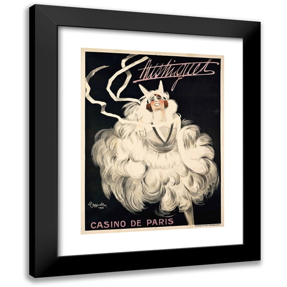 Leonetto Cappiello 12x14 Black Modern Framed Museum Art Print Titled - Mistinguett, Casino De Paris (1920)