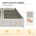 thumbnail image 2 of Yaheetech Queen Size Upholstered Bed Frame with 4 Storage Drawers, Beige, 2 of 7