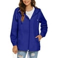 thumbnail image 7 of Tawop Jacket Women Raincoats for Women with Hood&Storage Bag Zip Pockets Waterproof Windbreaker Rain Jacket ,Blue ,S, 7 of 7