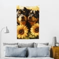 thumbnail image 5 of ZFLMY Dogs Sunflowers Digital Painting Wall Tapestry Art Home Decor 40*60in, 5 of 6