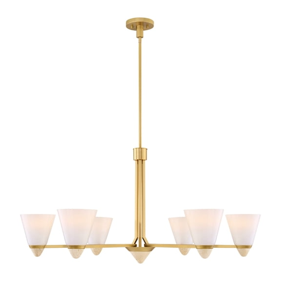 Kohlman 6-Light Chandelier in Warm Brass