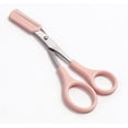 thumbnail image 5 of Flawless & Safe Eyebrow Scissors | Stainless Steel Blades with Built-in Comb & Pink Grip for Precise, Controlled Trimming at Home, 5 of 6