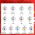 thumbnail image 5 of IEFSHINY Birthstone Necklace Jewelry for Women 925 Sterling Silver Rose Flower Heart Pendant Necklace Valentines Anniversary Birthday Christmas Gifts for Women, 5 of 5