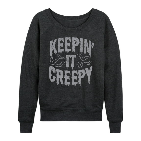 Instant Message - Keepin It Creepy - Women's Lightweight French Terry Long Sleeve Shirt