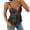 F-415Black, variant on Tank Top For Women Sleeveless V Neck Spaghetti Strap Tie Front Leopard Print Summer Lightweight Breathable Vest Top For Everyday Wear,Black,S