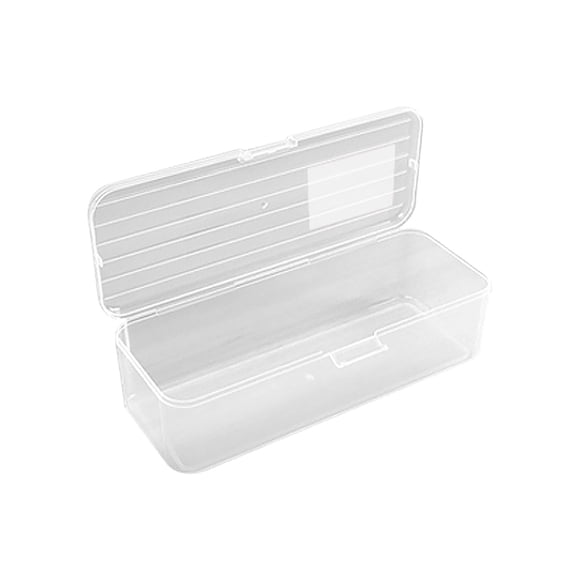 Transparent Stationery Box Children's Plastic Crayons Pencils Colored Pencils Storage Box Large Capacity Pencil Case Desktop Student Pencil Case