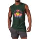 thumbnail image 1 of Camiseta sin mangas de cuello redondo para hombre, informal, a la moda, con estampado, deportiva, de poliéster, 1 of 5