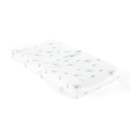 UPC: 0194938029032 | Lush Decor Lush Décor Elephant Balloon Soft & Plush Changing Pad Cover Gray/Blue Single 16X32X5