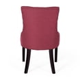 thumbnail image 7 of GDF Studio Maggie Contemporary Tufted Dining Chairs, Set of 4, Deep Red Fabric and Espresso, 7 of 7