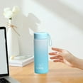 thumbnail image 1 of Xihbxyly Botella de Agua Deportiva, Recipiente Motivacional de 500 Ml, Diseño Portátil a Prueba de Fugas, Fácil de Limpiar y con Correa de Transporte, Ideal para Uso Doméstico, Fitness Al Aire Libre,, 1 of 7