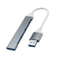 thumbnail image 1 of Mini USB Hub Extensions, 4 Port USB , USB Adapter Station, Ultra Slim Portable Data Hub, USB Splitter Aluminum, 1 of 8