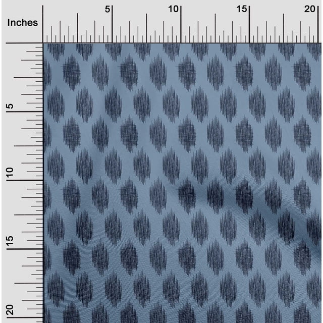 oneOone Polyester Lycra Grayish Blue Fabric Geometric Line Ikat Craft Projects Decor Fabric Printed By The Yard 56 Inch Wide