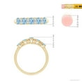 thumbnail image 5 of ANGARA Natural Five Stone Aquamarine and Diamond Wedding Ring in 14K Yellow Gold for Women (Size-4x3mm) | March Birthstone, Birthday, Anniversary, Jewelry Gift for Women | Natural Aquamarine Ring, 5 of 9