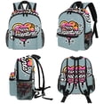 thumbnail image 4 of Valentine's Day Font Adjustable Shoulder Strap Beach Backpack with Large Capacity, Printed Design, Lightweight, 4 of 6