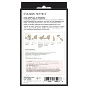 Salon Perfect Artificial Fake Press On Nail Tips, 302 Gel X-Tension, Clear, Medium Coffin, File and Glue Included 120 Nails