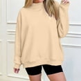 thumbnail image 2 of GUACER Mock Neck Sweatshirts for Women Oversized Soft Long Sleeve Casual Pullover Tops, 2 of 8