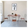 thumbnail image 6 of 5 Pieces Wood Metal Dining Table Set with 4 Chairs, 6 of 9