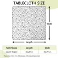 thumbnail image 2 of Puppy Head Line Art White Pattern Square Fitted Tablecloth with Elastic Edge, Washable Table Cover for Home Kitchen Party and Daily Decor 36in(91cm), 2 of 6