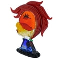 thumbnail image 3 of GlassOfVenice Murano Glass Picasso Head Of A Woman With Red Hair, 3 of 6