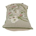 thumbnail image 3 of Parkland Collection Daisy Tapestry Beige Pillow Cover With Poly Insert, 3 of 6
