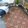 thumbnail image 2 of Spontaneous Jute Handwoven 2' x 3' Area Rug in Geometric Natural/Maroon, 2 of 5