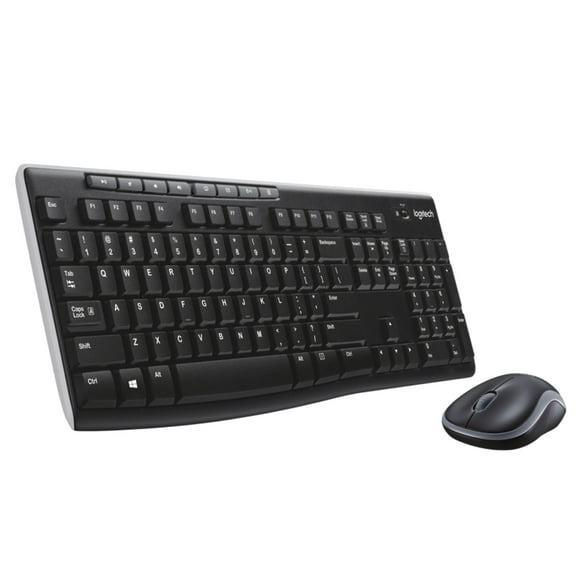 Logitech Wireless Keyboard and Mouse Combo for Windows, 2.4 GHz Wireless, Compact Mouse, 8 Multimedia and Shortcut Keys, 2-Year Battery Life, for PC, Laptop - Black
