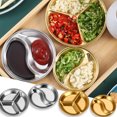 thumbnail image 1 of Cadeaux des Fêtes! Gspmoly Bols à Trempette de Barbecue Compartimentés pour Collations, Plats en Acier Inoxydable, Bols à Trempette en Acier Inoxydable pour Soya, Empilables, Rangement, Cadeaux des Fêtes, 1 of 2
