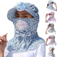 thumbnail image 2 of FUZHIQ Breathable Mesh Cooling Fan Hat, Solar & USB Rechargeable Sun Hat, Wide Brim UPF50+ Summer Hat for Women Hiking Fishing Travel Outdoor,A, 2 of 3
