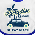 thumbnail image 4 of Inktastic Paradise Beach in Delray Beach with Palm Trees and Car Boys or Girls Baby Bib, 4 of 4