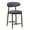 Blue, variant on Upholstered Counter Height Stool—Ergonomic Back Support & Durable Wooden Base, Ideal for Kitchen & Dining, Beige