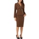 thumbnail image 4 of CONJUNTO DE TRAJE PARA MUJER INSPIRE CHIC 2 PIEZAS Blazer con Ribete de Tweed y Falda L Marrón, 4 of 6