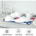 thumbnail image 6 of American Patriotic Stars Stripes Absorbent Dish Drying Mat,16 x 18 Inch Microfiber Kitchen Countertop Table Protector Multi-Purpose Counter Rack Sink Drainer Pad, 6 of 7