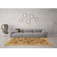 thumbnail image 3 of Ahgly Company Indoor Round Abstract Brown Modern Area Rugs, 7' Round, 3 of 4