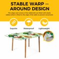 thumbnail image 4 of St. Patrick's Day Table Cloths for 5 Foot Rectangle Tables, Green Gnomes Gold Coin Beer Shamrock Stripes Patio Waterproof Elastic Fitted Tablecloths, Washable Rectangular Table Cover for Camping, 4 of 8